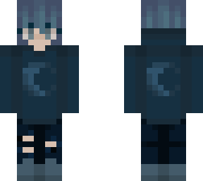 short blue hair girl