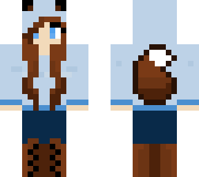 blue hoodie girl