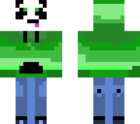 epic panda in green sweatshirt