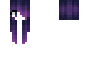 female hb - galaxy blue & purple - right side bangs