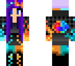 fire & ice wolf girl remake version 2