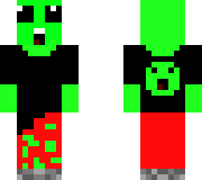 green alien in red pants