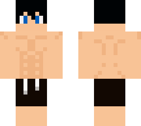 blue eyed man with six pack