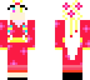 cute red kimono