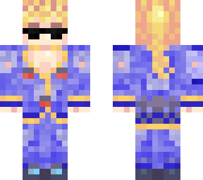 giorno giovanna traje azul con lentes facheros