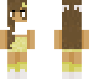 girl w white croptop and yellow skirt