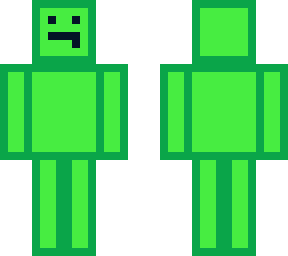 green skin man with a face