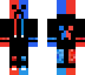 red/blue creeper skin