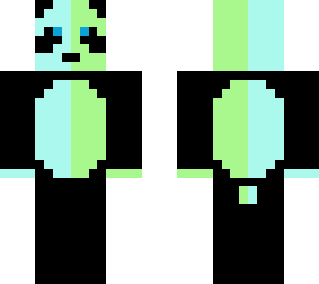 sky blue and neon green panda