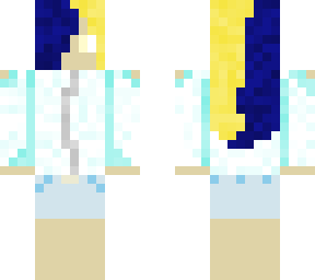 sun moon hair with a floofy sweater uwu