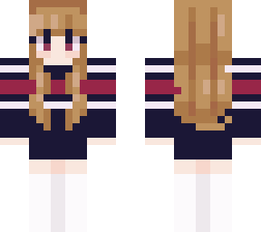 black striped dress girl
