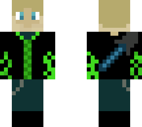 blond green jacket boy