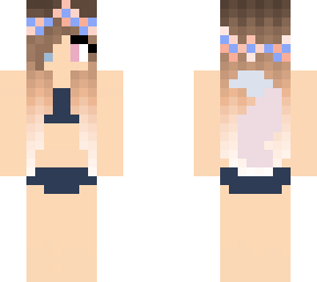 blonde hair wolf girl swim suit