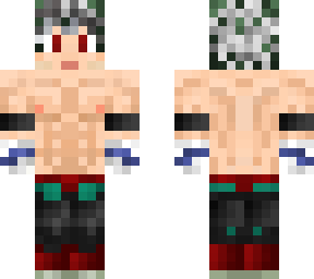 deku - boku no hero white and green hair