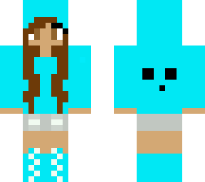 girl in a blue slime hoodie