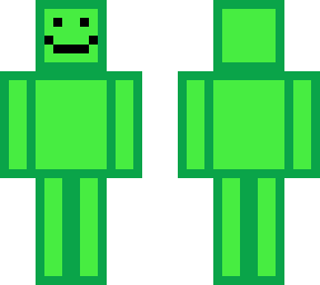green skin man but happy