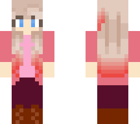 pink/red girl