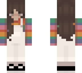 maroon and white overalls