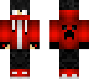 red creeper hoodie boy