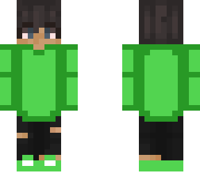 teen with green sweater