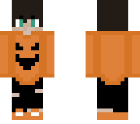 teen with pumpkin sweater