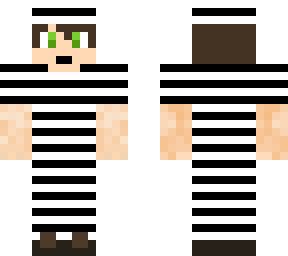 black and white striped jail uniform