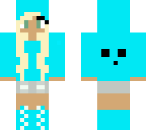 blonde hair blue slime girl