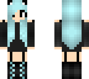 blue hair panda girl!
