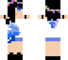 blue haired girl