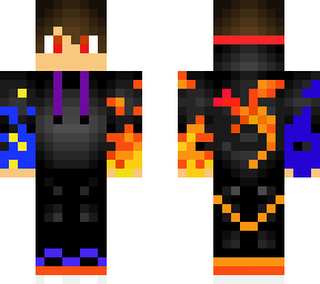 half blue flame half normal flame boy