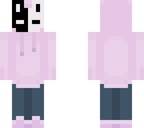 pink hoodie with rabbit mask
