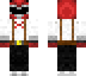 skin de power ragen rojo com trajesito elegante
