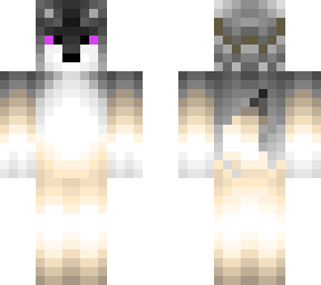 timber wolf with purple eyes