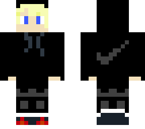 blonde boy with nike hoodie