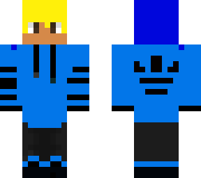 blue hoodie and blonde hair