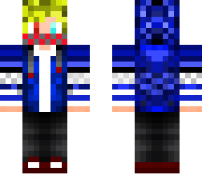 boy with a  bluejacket and mask