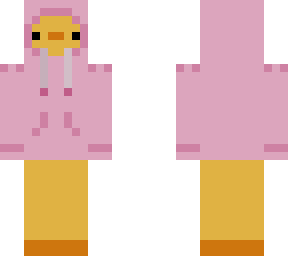 chicken in pink hoodie