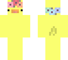 duck with flower wreath crown