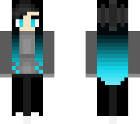 girl with blue hair blending