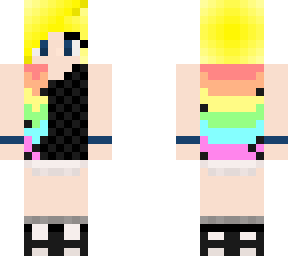 girl with rainbow hair