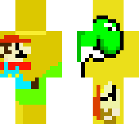 mario & yoshi watching mario!