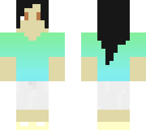 pastel green to pastel blue fade shirt