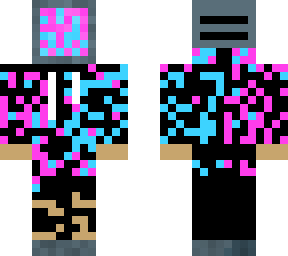 pink-blue hooded computer