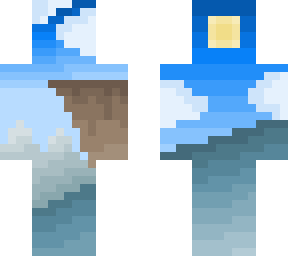 pixel art cliff landscape - ocean