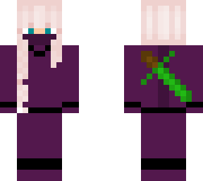 purple ninja with emerald sword