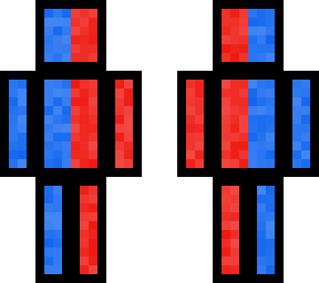 red and blue