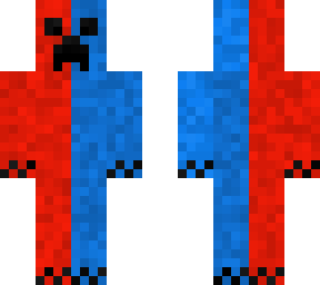 red-blue-creeper(best creeper skin)