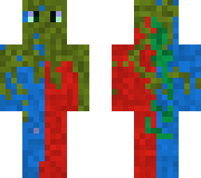 red blue with vines