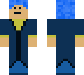 blue suit blue hair
