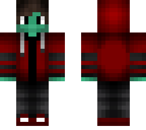 cool dude, in red hoodie,  but he is green